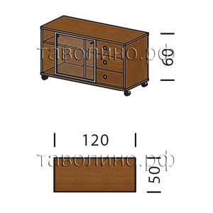 Борн (Born) B202.2 | Тумба со стеклянной дверью-купе 120х50х60