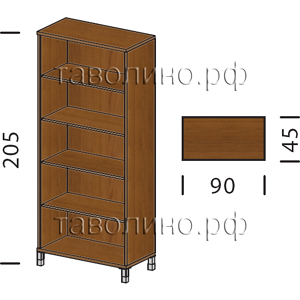 Борн (Born) B-430.1 | Шкаф открытый (стеллаж) 90х45х205
