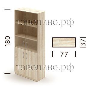 Симпл (Simple) SR-5W.2 | Шкаф со стеклянными дверцами, 77х37х180 см - купить в СПб