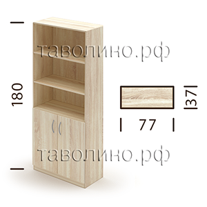 Симпл (Simple) SR-5W.5 | Шкаф полуоткрытый (комбинированный), 77х37х180 см - купить в СПб